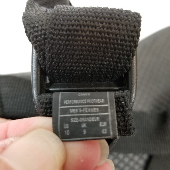 Chaco Men's Z/1 Adjustable Black Strappy Classic Sandals Size 10 - Picture 8 of 9
